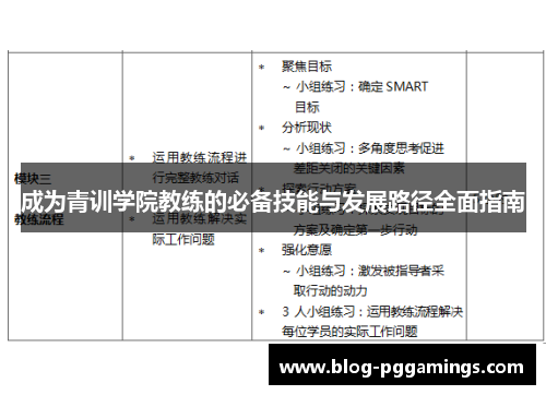 成为青训学院教练的必备技能与发展路径全面指南 成为青训学院教练的必备技能与发展路径全面指南
